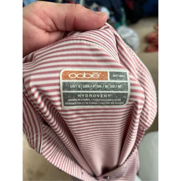 Oobe Red and White Golf Shirt. Size Small. Carolina Emblem on sleeve. - Picture 2 of 6